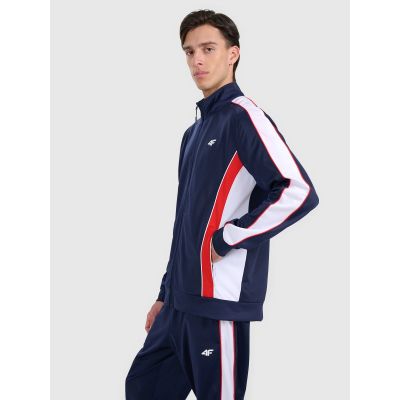 3. Men's zip-up sweatshirt without hood 4F 4FRAW25TSWSM2459-31S