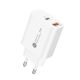 5. Wozinsky WLS-20W 20W USB-A USB-C Wall Charger with 1m USB-C - USB-C Cable - White