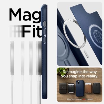 9. Spigen Mag Armor iPhone 14 Plus Case - Blue
