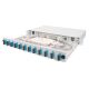 3. FO patch panel without faceplate 19'' 1U, sliding, PG13.5 and PG16 gland, ties/holders, gray