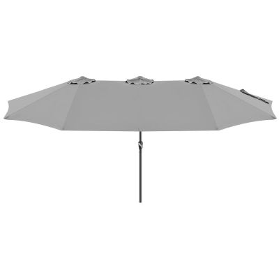 21. GARDEN UMBRELLA XXXL 2.7x4.6M GRAY SASKA GARDEN