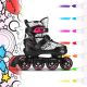2. NH10907 4in1 ROLLER SKATES WITH EXTENDED HOCKEY BLADES TINTS PINK SIZE L (39-42) NILS EXTREME