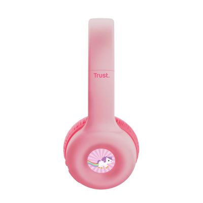 5. TRUST Nouna Wireless Kids pink headphones