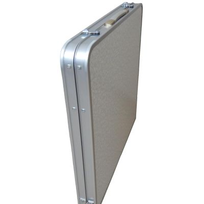 11. FOLDABLE CAMPING TABLE 120x60x70/62/55CM 4 CHAIRS AND SHELF