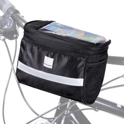2. Wozinsky Bicycle Handlebar Bag with Phone Case, 2 l, Black (WBB12BK)