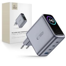 Tech-Protect PowerVision NC140W-GaN 4-PORT PD 140W / QC3.0 Wall Charger - Dark Gray