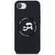 3. Karl Lagerfeld Liquid Silicone Karl & Choupette Heads Case with MagSafe for iPhone 16e - Black