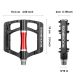 4. Rockbros 2020-12CBK Platform Aluminum Bicycle Pedals - Black