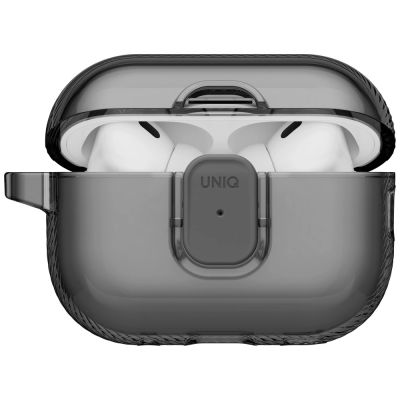 3. Uniq Glase Pro Case for AirPods Pro 3 Lock Case - Transparent Black