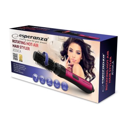 11. Esperanza Jessica EBL008 Hair Dryer-Curler (1000W; Black)
