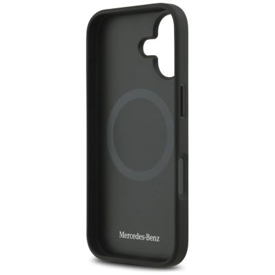 7. Mercedes Leather Large Laurel Leave MagSafe Case for iPhone 17 - Black