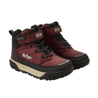 6. Lee Cooper Burgundy Insulated Ankle Boots
