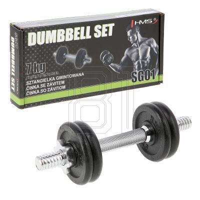 44. HMS SG01 threaded dumbbell 7 kg