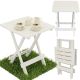 5. FOLDING PLASTIC GARDEN TABLE 44x44x50CM WHITE