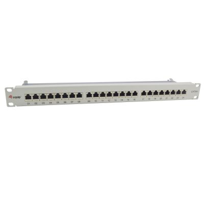 Equip 19-inch Patch Panel 24xRJ45 Cat6a FTP 1U 500MHz RAL7035