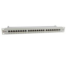 Equip 19-inch Patch Panel 24xRJ45 Cat6a FTP 1U 500MHz RAL7035