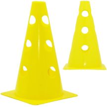 23 CM CONE WITH HOLES YELLOW