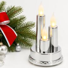 14CM LED CANDLE ON A ROUND BASE