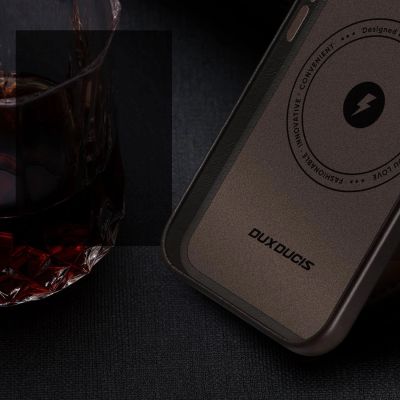 10. Dux Ducis Naples Case for iPhone 14 Plus Leather Cover (MagSafe Compatible) Dark Brown