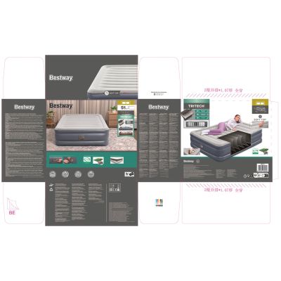 23. Bestway 6713I / 23 Air Mattress Double Mattress Gray Unisex