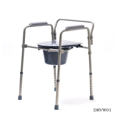 3. Folding toilet chair with adjustable height