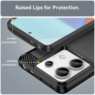 6. Carbon Case for Xiaomi Redmi Note 13 Pro - black