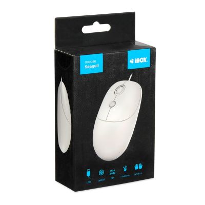 5. I-BOX I011 SEAGULL MOUSE, WIRED, WHITE