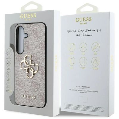8. Guess Big 4G Logo Classic Logo Case for Samsung Galaxy S25 Pink