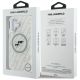 8. Karl Lagerfeld IML Glitter Karl & Choupette Heads Logo MagSafe iPhone 16 Case - Gray