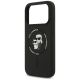 6. Karl Lagerfeld Silicone Karl&Choupette Ring MagSafe Case for iPhone 17 Pro Max - Black