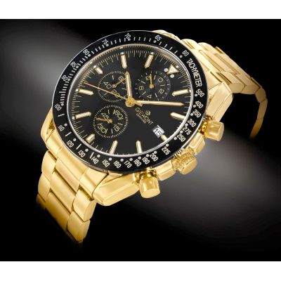 2. Men's Watch Giewont Chronograph Sapphire Gold Black GW8720-B4
