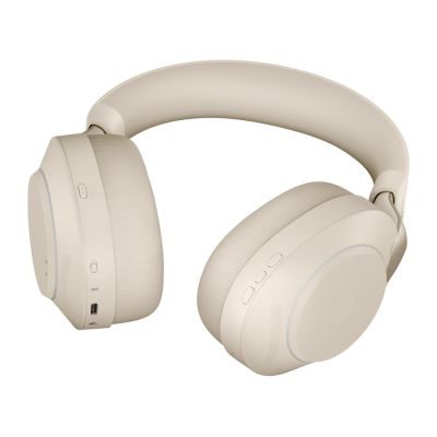 Jabra Evolve2 85 UC Stereo Link380c Over-Ear Headphones, Beige + Stand
