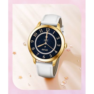 18. Smartwatch Gravity White Gold 2 Straps GT25-2 PRO