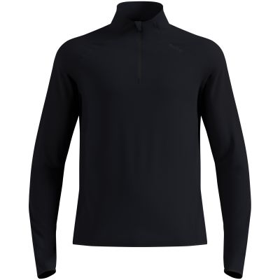 Men's ODLO ZEROWEIGHT WARM Mid Layer 1/2 Zip, Black