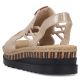 3. Rieker V7972-60 women's gold wedge sandals