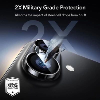 4. ESR Armorite Camera Cover for iPhone 16 / 16 Plus / 17 - Black