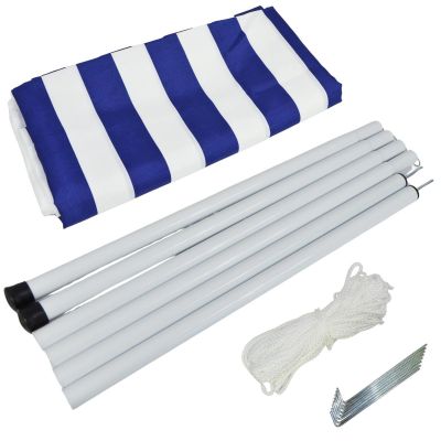 21. TENT ROOF SUN SAIL WITH POLES 3X1.7M BLUE