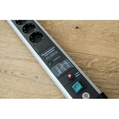 4. Brennenstuhl 1391010601 5 m power strip 6 x sockets Indoor Black, Silver