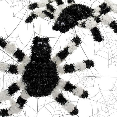 DECORATIVE FIGURE SPIDER HALLOWEEN WHITE