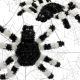 DECORATIVE FIGURE SPIDER HALLOWEEN WHITE
