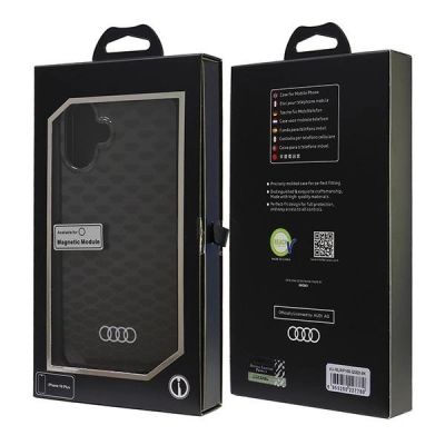 7. Audi IML Stitching Pattern MagSafe iPhone 16 Plus 6.7" black/black hardcase AU-IMLMIP16M-Q5/D3-BK