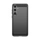 4. Case for Carbon Case Samsung Galaxy S24+ flexible silicone carbon cover - black