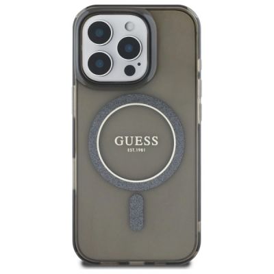 3. Guess IML Glitter Circle MagSafe case for iPhone 16 Pro - black