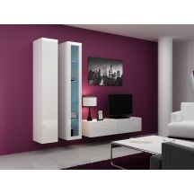 TV cabinet VIGO '140' 30/140/40 white/white gloss