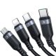 3. Joyroom Multi-Use Series S-A18 4in1 USB-A - USB-C / USB-C / Lightning / micro USB cable 1.2m - black