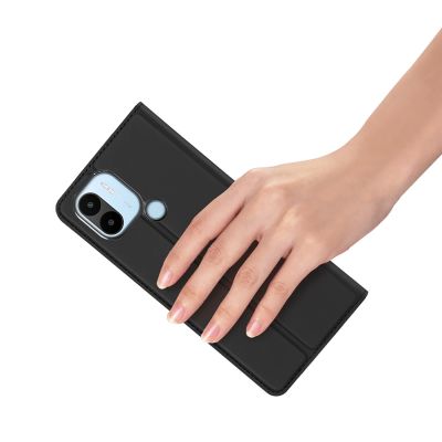 7. Dux Ducis Skin Pro Case for Xiaomi Redmi A1+ Flip Card Wallet Stand Black