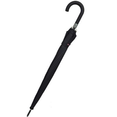 3. Semi-Automatic Long Umbrella, 16 Ribs, Black, SEMI LINE