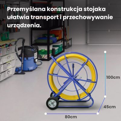 14. Extralink Pilot Cable Puller Pilot 8mm 200m FRP Fiberglass, Diameter 8mm, Length 200m, Yellow