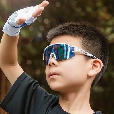 7. Rockbros Kids Cycling Glasses, Polarized, UV Protection, Children's - White