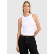 Women's slim ribbed knit top 4F 4FRAW25TSLEF310-10S